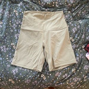 Lululemon light green align biker shorts
